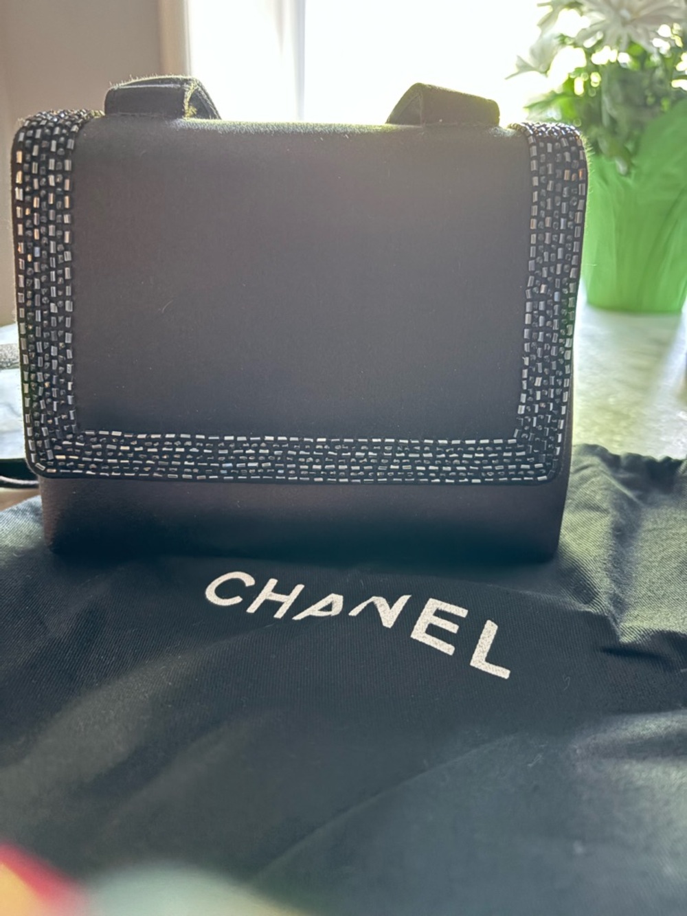 Vintage CHANEL Brown Mini Crossbody Evening Bag with Signature Trim - Picture 2 of 4